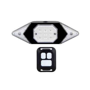 Netscroll Stražnje biciklističko svjetlo s bežičnim pokazivačima smjera, USB punjivo i vodootporno, snažno LED svjetlo za noćnu vožnju, RearLightIndicator