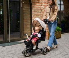 MoMi IVI 3u1 dječja kolica / bicikl / tricikl, višenamjenska, podesiva, sklopiva, crna/bež