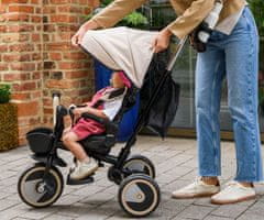 MoMi IVI 3u1 dječja kolica / bicikl / tricikl, višenamjenska, podesiva, sklopiva, crno-ružičasta