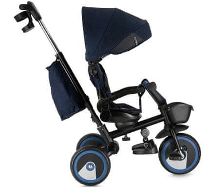 MoMi IVI 3u1 dječja kolica i tricikl, 360°, od 9. mjeseca do 5. godine života, crno-plava