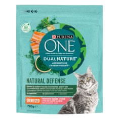 Purina ONE DualNature® Sterilizirana suha hrana za odrasle mačke, s lososom, 8 x 750 g