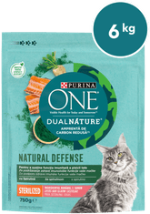 Purina ONE DualNature® Sterilizirana suha hrana za odrasle mačke, s lososom, 8 x 750 g