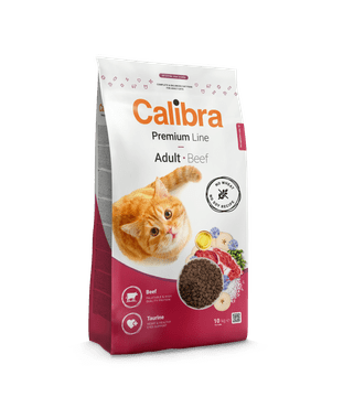 Calibra Premium Adult suha hrana za odrasle mačke, govedina, 10 kg