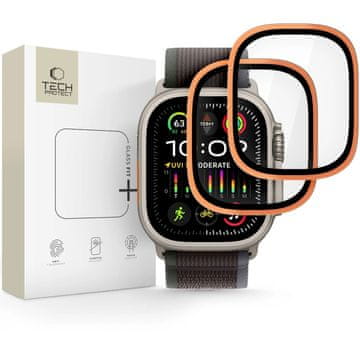 Tech-protect Glass Ring 2x zaštitno staklo za Apple Watch Ultra 1 / 2 / 3 (49mm), zaranča