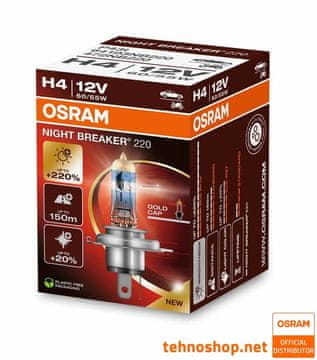 Osram ŽARULJA H4 NIGHT BREAKER +220% 64193NB220 60/55W P43t FS1