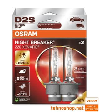 Osram XENON ŽARULJA D2S 66240XN2-2HB XENARC NIGHT BREAKER 220 35W P32d-2 2HB