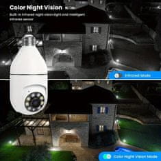 HOME & MARKER® Prenosna WiFi sigurnosna kamera u obliku žarulje, 1080p, noćni vid i dvosmjerni zvuk | BULBCAM