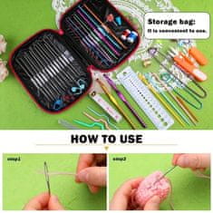 HOME & MARKER® Profesionalni set za pletenje i heklanje, igle i kukice s priborom za ručni rad | KNITPRO