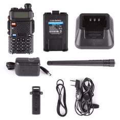 Baofeng UV-5R 8W, radio stanica, crna