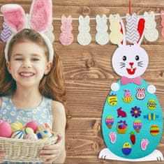 JOJOY® Uskrsni kreativni set za djecu – DIY dekoracije, edukativna igra, 17 filcanih ukrasa | BUNNYSTER