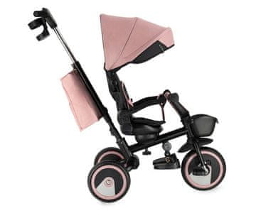 MoMi IVI 3u1 dječja kolica / bicikl / tricikl, višenamjenska, podesiva, sklopiva, crno-ružičasta