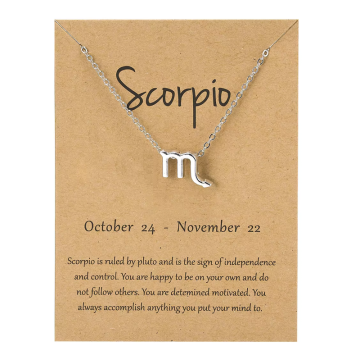 BestDeals Ogrlica astrološkog znaka Škorpion, horoskopski lančić – astrologija