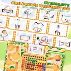 Netscroll Drvena magnetska misaona igra, za djecu i starije osobe, za učenje boja, brojeva, logike i poticanje koordinacije, MazeGame