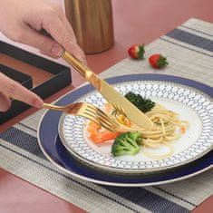 HOME & MARKER® Komplet pribora za jelo 24 dijela od nehrđajućeg čelika za 6 osoba | LUXCUTLERY