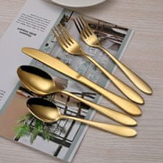 HOME & MARKER® Komplet pribora za jelo 24 dijela od nehrđajućeg čelika za 6 osoba | LUXCUTLERY