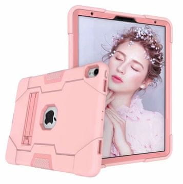 Nikcorp Izdržljiva zaštitna maska za iPad 10.2 (2019-2021) s ugrađenim postoljem, otporna na udarce, roza