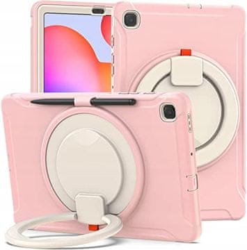 Nikcorp Zaštitna maska za iPad Air 4/5 10.9, rotirajući stalak 360°, držač za olovku i ručka, hibridna, roza