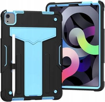 Nikcorp Oklopna zaštitna maska za tablet iPad 10.2 s rotirajućim stalkom i držačem za olovku, crno-plava