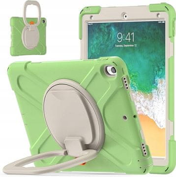 Nikcorp Zaštitna maska za iPad Pro 10.5 (2017) i Air 3 (2019) s rotirajućim stalkom od 360°, zelena, otporna na udarce