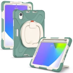 Nikcorp Oklopna maska za iPad Mini 6 sa stalkom i držačem za olovku, rotirajuća zaštitna futrola 360°, zelena