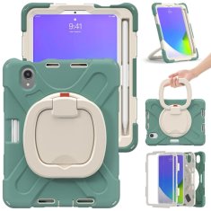 Nikcorp Oklopna maska za iPad Mini 6 sa stalkom i držačem za olovku, rotirajuća zaštitna futrola 360°, zelena