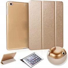 Nikcorp Kožna preklopna maska za iPad Pro 11" 2020, tanka zaštitna futrola s pametnom funkcijom, zlatna
