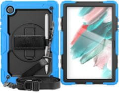 Nikcorp Robusna zaštitna maska za Samsung Galaxy Tab A8 10.5 (SM-X200) s 360° rotirajućim stalkom i ručkom, otporna na udarce