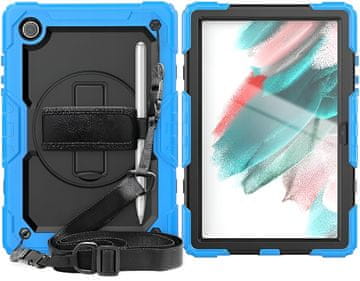 Nikcorp Robusna zaštitna maska za Samsung Galaxy Tab A8 10.5 (SM-X200) s 360° rotirajućim stalkom i ručkom, otporna na udarce