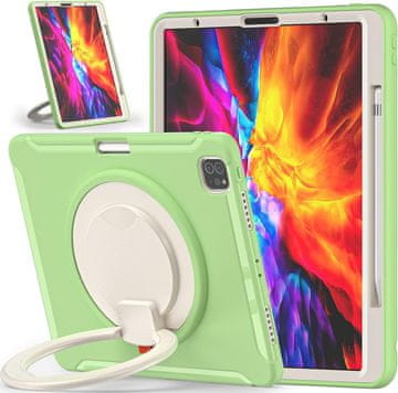 Nikcorp Zelena zaštitna maska s ručkom za iPad Air 4/5 10.9 i Pro 11 (2018-2021), otporna na udarce, silikonska futrola