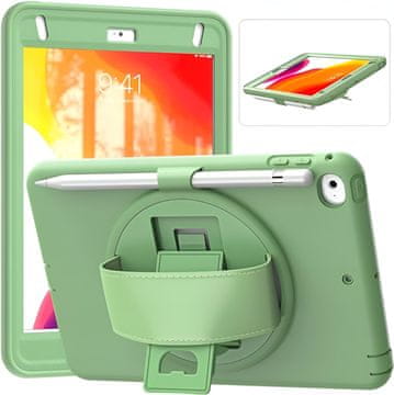 Nikcorp Zaštitna maska sa stalkom i ručkom za iPad Mini 5 / Mini 4 7.9", rotacija 360°, otporna na udarce, zelena