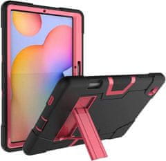 Nikcorp Izdržljiva zaštitna maska za iPad Pro 12.9" (2018-2021) s postoljem, otporna na udarce, roza
