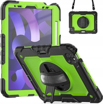 Nikcorp Zaštitna maska za iPad Air 5/4 10.9" i Pro 11" s rotirajućim stalkom i naramenicom, zelena