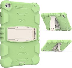 Nikcorp Izdržljiva dječja zaštitna maska za iPad Mini 4/5 sa stalkom, troslojna hibridna futrola otporna na udarce, zelena