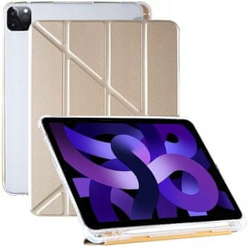 Nikcorp Izdržljiva zlatna pametna preklopna futrola za iPad Pro 12.9" (2018-2021) s funkcijom stalka i automatskim buđenjem