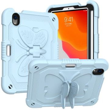 Nikcorp Oklopna maska za iPad Mini 6 s remenom za rame i stalkom, plava, otporna na udarce, s držačem za Apple Pencil
