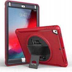 Nikcorp Crvena rotirajuća zaštitna maska za iPad 9.7 (2018/2017), Air 2/1, Pro 9.7 s postoljem otporna na udarce