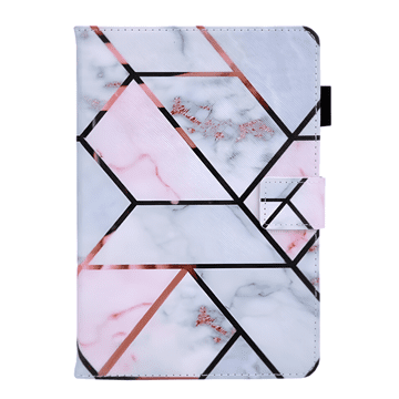 Nikcorp Preklopna torbica za iPad Mini 6 (2021) 8,3" s magnetskim zatvaranjem i utorima za kartice, ružičasto-bijela