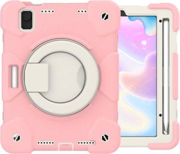 Nikcorp Zaštitna maska za iPad Pro 11"/Air 4 (2020) s rotirajućim stalkom, naramenicom i držačem za olovku, roza