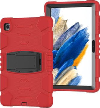 Nikcorp Oklopna zaštitna maska sa stalkom za Samsung Galaxy Tab A7 10.5", trodijelna konstrukcija, crvena
