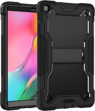 Nikcorp Zaštitna maska za Samsung Galaxy Tab A 8.0" s postoljem i naramenicom, otporna na udarce, crna