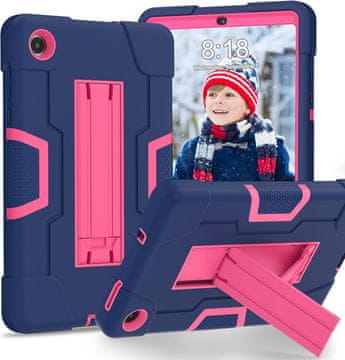 Nikcorp Oklopna zaštitna maska za Galaxy Tab A7 8.7” s ugrađenim stalkom, trodijelna, tamnoplava