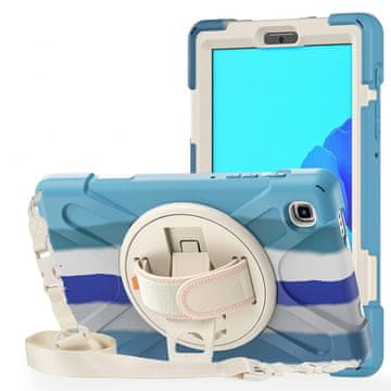 Nikcorp Robusna zaštitna maska za Samsung Galaxy Tab A7 10.4" s rotirajućim stalkom i naramenicom, plava