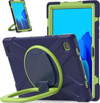 Nikcorp Zaštitna maska za Samsung Galaxy Tab A7 s rotirajućim stalkom 360°, držačem za ruku i naramenicom, tamnoplava
