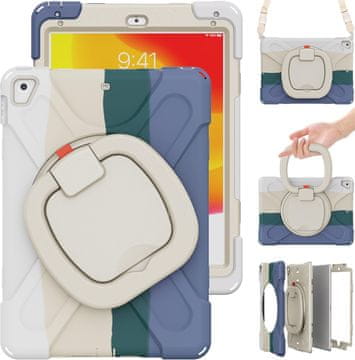 Nikcorp Zaštitna maska za iPad 6 / Air 2 9.7" s rotirajućim stalkom i naramenicom, višebojna, otporna na udarce