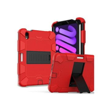 Nikcorp Zaštitna maska za iPad Mini 6 8.3" s postoljem, držačem za olovku i odvojivim remenom za rame, crvena