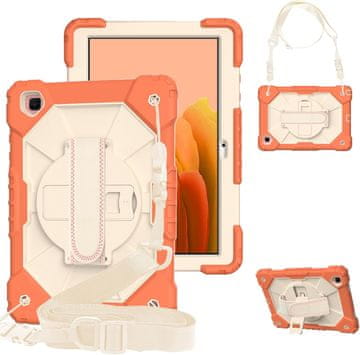 Nikcorp Robusna zaštitna maska za iPad 9/8 10.2" s rotirajućim stalkom i naramenicom, otporna na udarce, narančasta