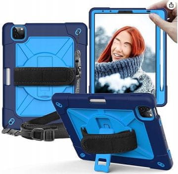 Nikcorp Zaštitna maska za Air 5/Air 4/Pro 11” s rotirajućim stalkom i naramenicom, otporna na udarce, tamnoplava