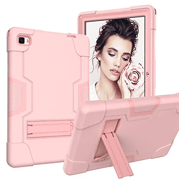 Nikcorp Oklopna zaštitna maska sa stalkom za tablet Samsung Galaxy Tab A7 10.4", trodijelna konstrukcija, ružičasta