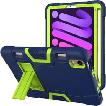 Nikcorp Oklopna maska za iPad Mini 6 8.3” s ugrađenim postoljem, trodijelna zaštitna futrola otporna na udarce, tamnoplava