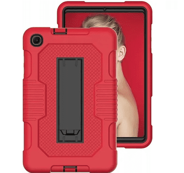 Nikcorp Oklopna maska za Samsung Galaxy Tab A 8.4" s ugrađenim stalkom, trodijelna zaštitna futrola, crvena
